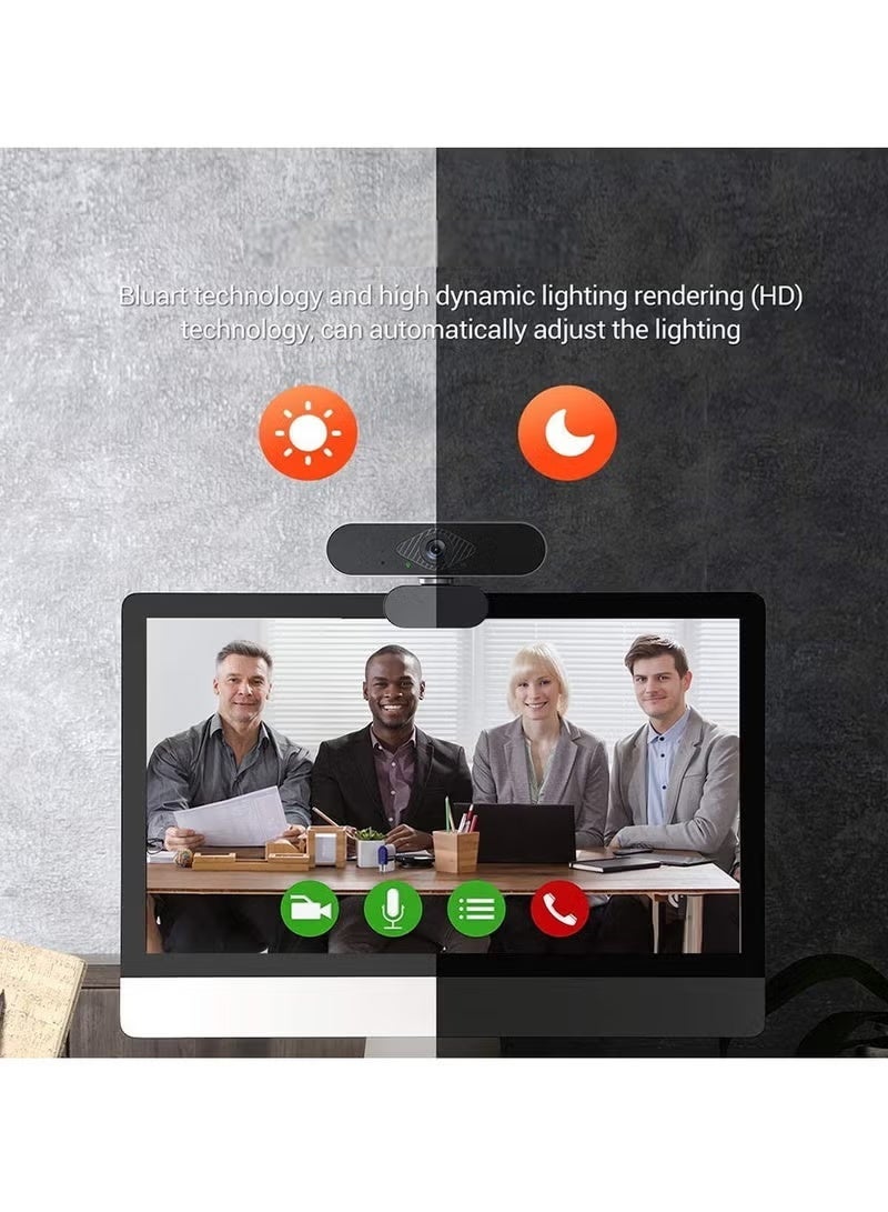 ZetRA USB Computer Webcam Built-in Microphone Web HD Digital Live Desktop Laptop Online Class Video Conferencing（4K） - Image 4
